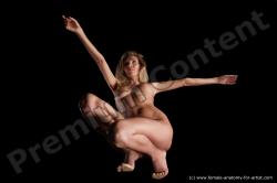 Nude Woman White Kneeling poses - ALL Slim Kneeling poses - on both knees medium blond Standard Photoshoot Pinup